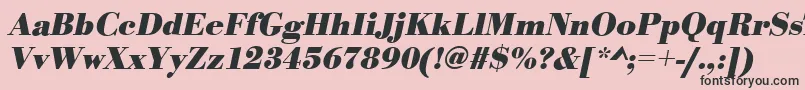 BodonistdBolditalic Font – Black Fonts on Pink Background