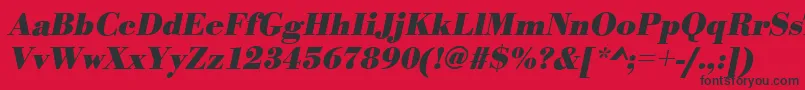 BodonistdBolditalic Font – Black Fonts on Red Background