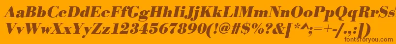 BodonistdBolditalic Font – Brown Fonts on Orange Background