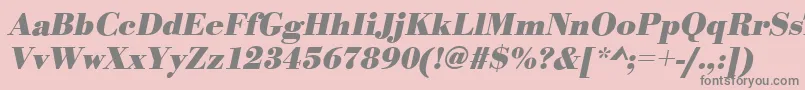 BodonistdBolditalic Font – Gray Fonts on Pink Background