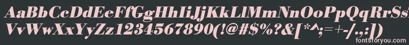 BodonistdBolditalic Font – Pink Fonts on Black Background