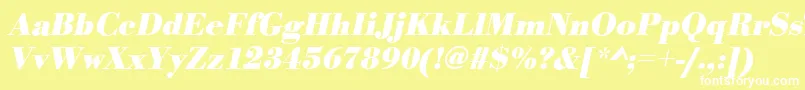 BodonistdBolditalic Font – White Fonts on Yellow Background