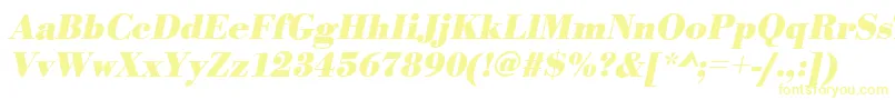 BodonistdBolditalic Font – Yellow Fonts on White Background