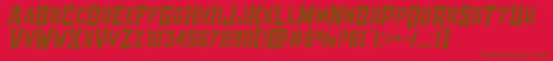 Police Raidercrusadersemistraight – polices brunes sur fond rouge