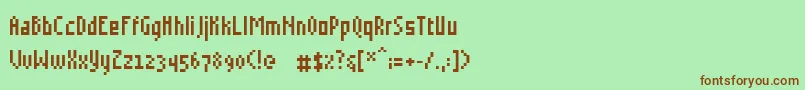 Шрифт Grudblit – коричневые шрифты на зелёном фоне