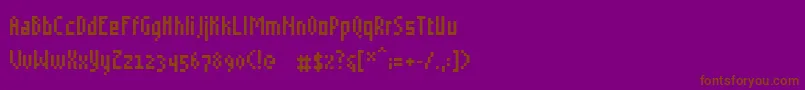 Grudblit-Schriftart – Braune Schriften auf violettem Hintergrund