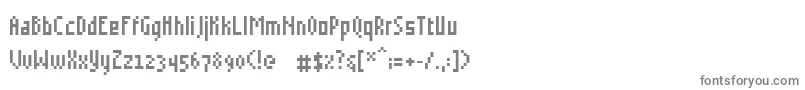 フォントGrudblit – 白い背景に灰色の文字