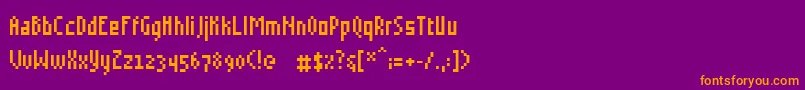 Grudblit Font – Orange Fonts on Purple Background