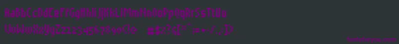 フォントGrudblit – 黒い背景に紫のフォント