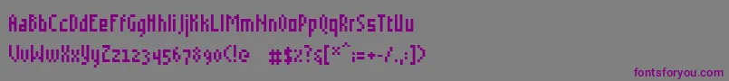 Шрифт Grudblit – фиолетовые шрифты на сером фоне