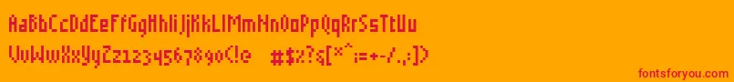 Grudblit Font – Red Fonts on Orange Background