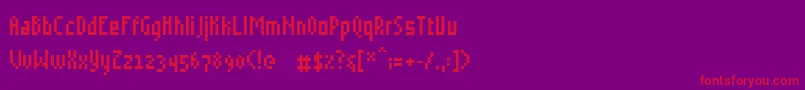 Grudblit Font – Red Fonts on Purple Background