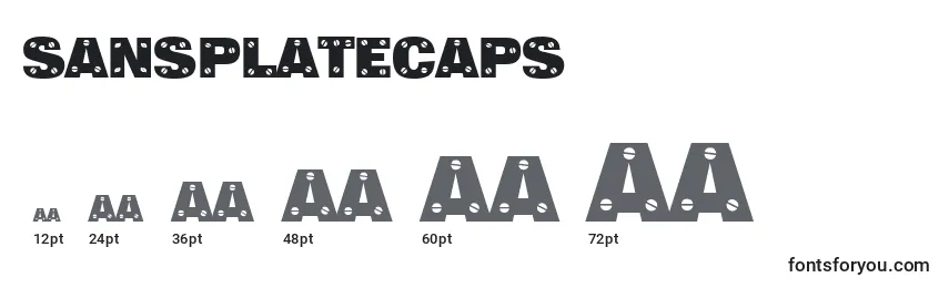 Sansplatecaps Font Sizes