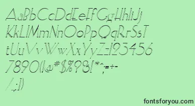 ElisiaopenfaceItalic font – Black Fonts On Green Background