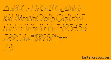 ElisiaopenfaceItalic font – Black Fonts On Orange Background
