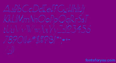 ElisiaopenfaceItalic font – Blue Fonts On Purple Background