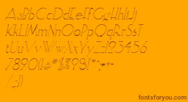 ElisiaopenfaceItalic font – Brown Fonts On Orange Background