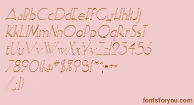 ElisiaopenfaceItalic font – Brown Fonts On Pink Background