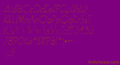 ElisiaopenfaceItalic font – Brown Fonts On Purple Background