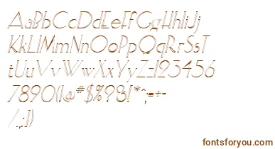 ElisiaopenfaceItalic font – Brown Fonts On White Background