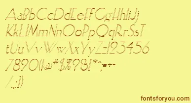 ElisiaopenfaceItalic font – Brown Fonts On Yellow Background