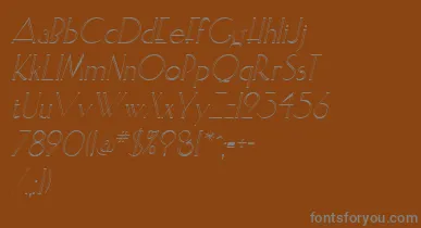 ElisiaopenfaceItalic font – Gray Fonts On Brown Background