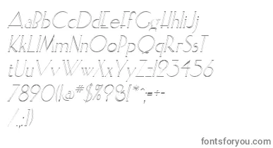ElisiaopenfaceItalic font – Gray Fonts On White Background