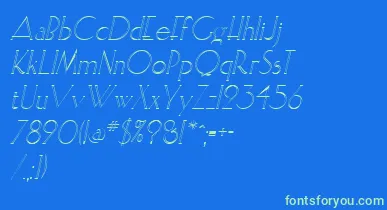 ElisiaopenfaceItalic font – Green Fonts On Blue Background