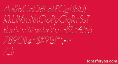 ElisiaopenfaceItalic font – Green Fonts On Red Background