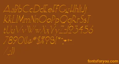 ElisiaopenfaceItalic font – Orange Fonts On Brown Background