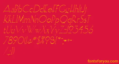 ElisiaopenfaceItalic font – Orange Fonts On Red Background