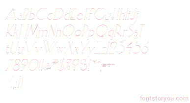 ElisiaopenfaceItalic font – Pink Fonts On White Background
