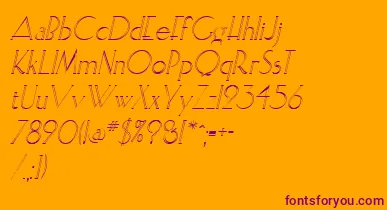 ElisiaopenfaceItalic font – Purple Fonts On Orange Background