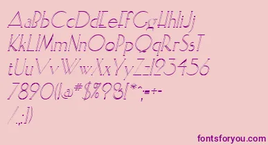 ElisiaopenfaceItalic font – Purple Fonts On Pink Background