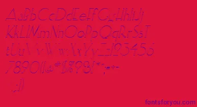 ElisiaopenfaceItalic font – Purple Fonts On Red Background