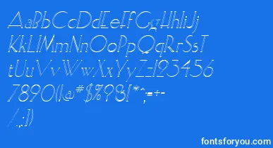 ElisiaopenfaceItalic font – White Fonts On Blue Background