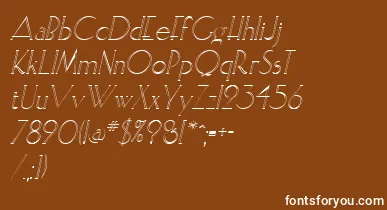 ElisiaopenfaceItalic font – White Fonts On Brown Background