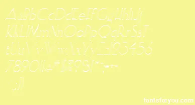 ElisiaopenfaceItalic font – White Fonts On Yellow Background