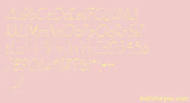 ElisiaopenfaceItalic font – Yellow Fonts On Pink Background