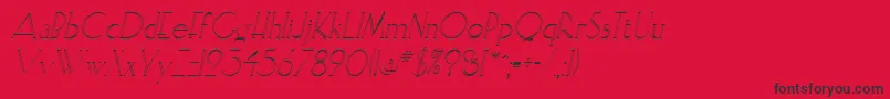 ElisiaopenfaceItalic Font – Black Fonts on Red Background