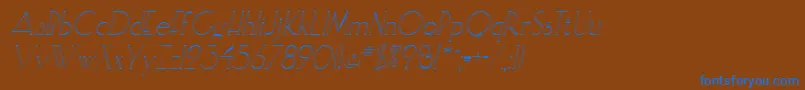 Шрифт ElisiaopenfaceItalic – синие шрифты на коричневом фоне
