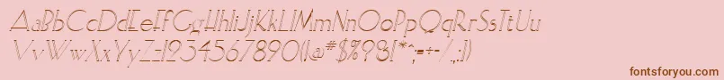 ElisiaopenfaceItalic Font – Brown Fonts on Pink Background