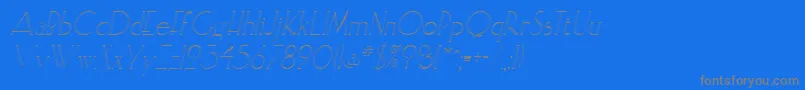 ElisiaopenfaceItalic Font – Gray Fonts on Blue Background