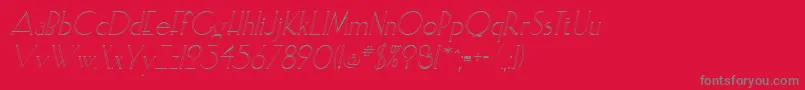 ElisiaopenfaceItalic Font – Gray Fonts on Red Background