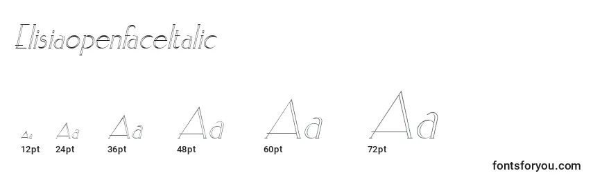 ElisiaopenfaceItalic Font Sizes
