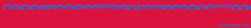 Anichka Font – Blue Fonts on Red Background