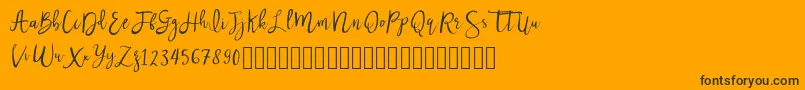 Nastar Font – Black Fonts on Orange Background