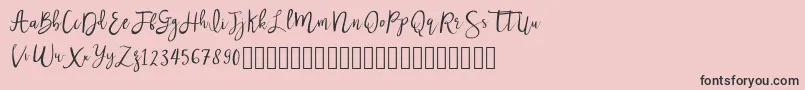 Nastar Font – Black Fonts on Pink Background