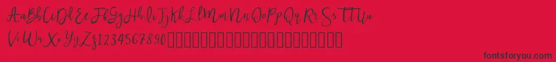 Nastar Font – Black Fonts on Red Background