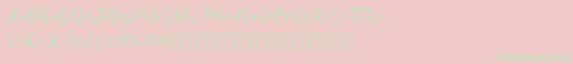 Nastar Font – Green Fonts on Pink Background